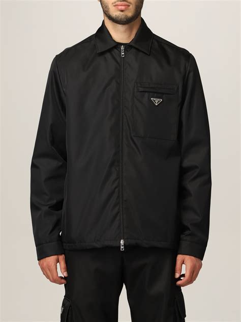 prada black jacket men's.